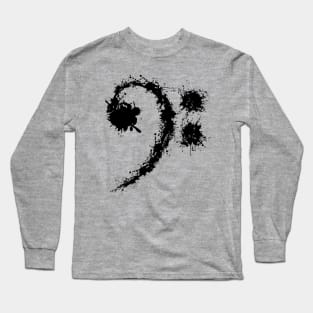 Bass Clef Black - Cool Funny Music Lovers Gift Long Sleeve T-Shirt